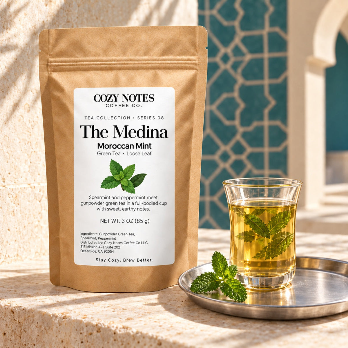 Moroccan Mint Green Tea: Ingredients & How to Brew It — serving illustration