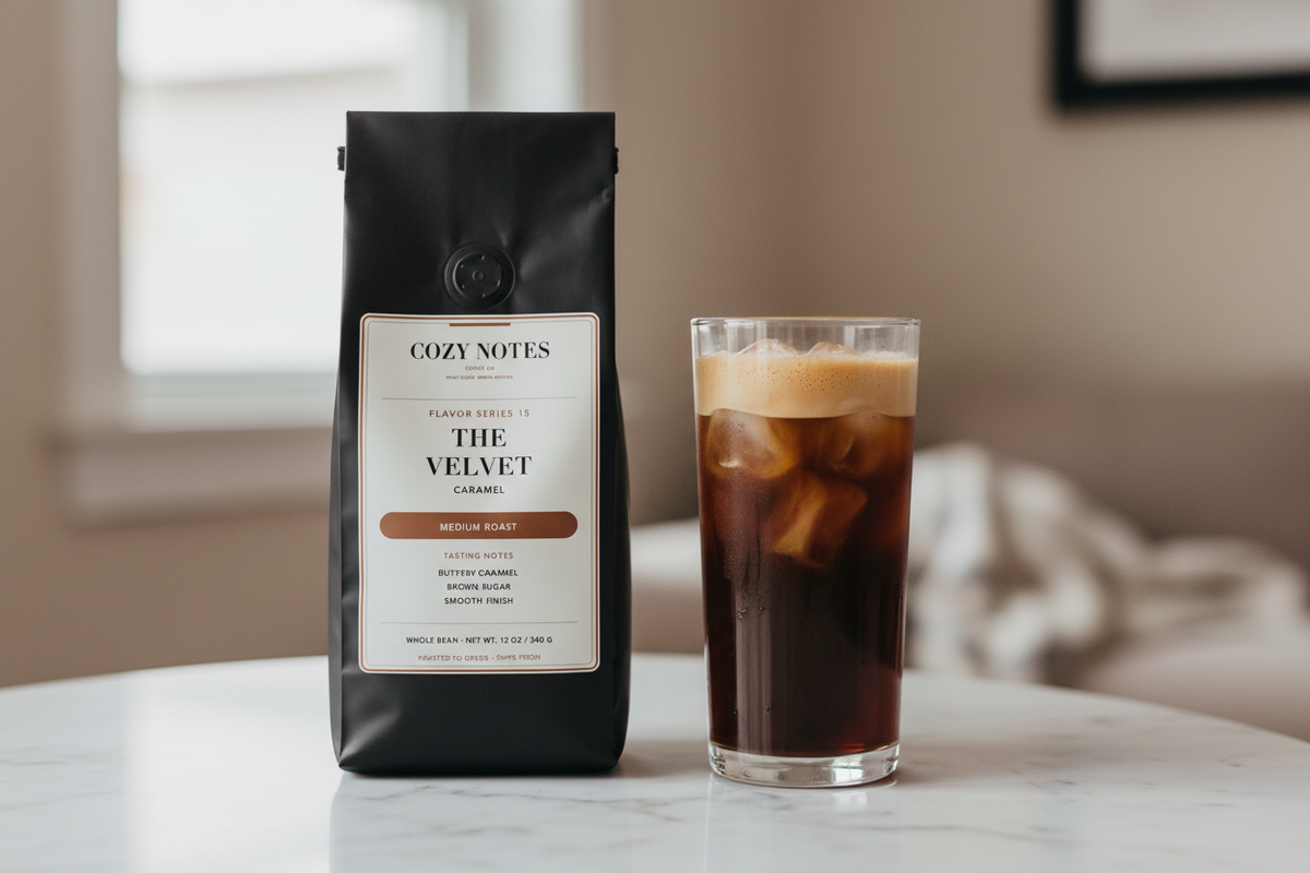Protein Coffee Hero — The Velvet with iced proffee