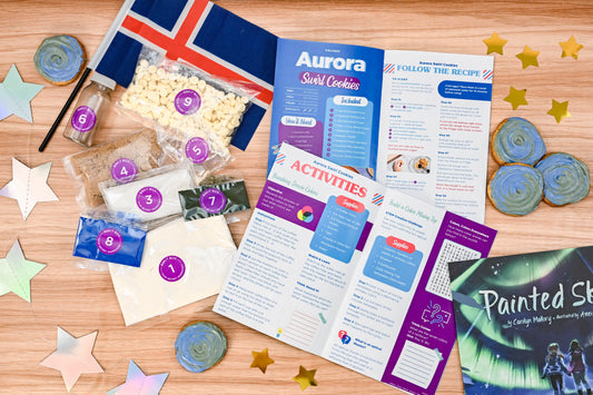Aurora Swirl Cookies Activity Kit BāKIT Box