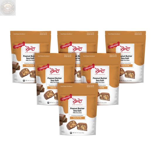 Nutty For Me Bixby Bites: Milk Chocolate + Crunchy Peanut Butter + Maine Sea Salt Bixby Chocolate
