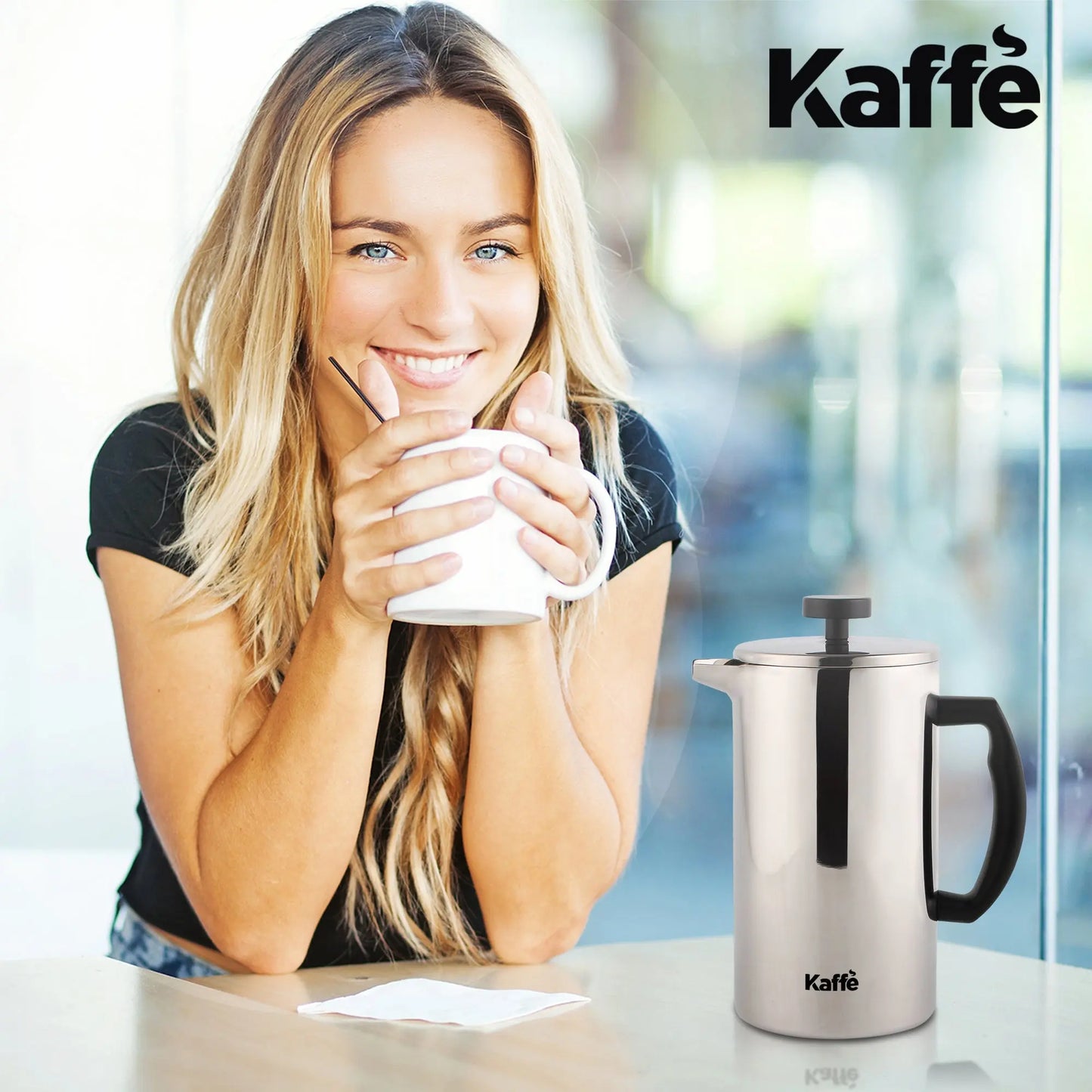 Stainless Steel French Press, KF1020 Kaffe Products
