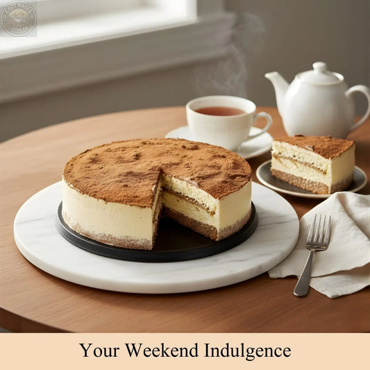 Sugar-Free Tiramisu Mousse Chiffon Cake, 2.2 lb – Coffee Sponge, Mascarpone Mousse Andyanand