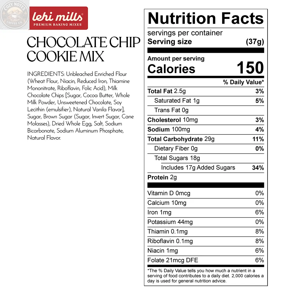 Chocolate Chip Cookie Mix Lehi Mills