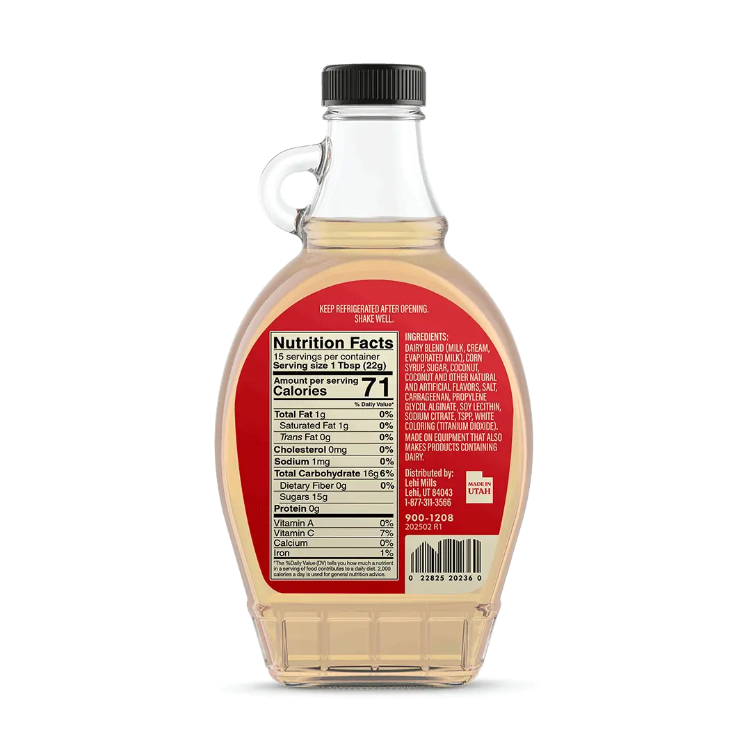 Coconut Cream Syrup Lehi Mills