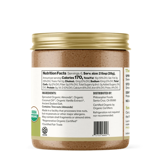 Creamy Alchemy Sprouted Almond Butter Philosopher Foods