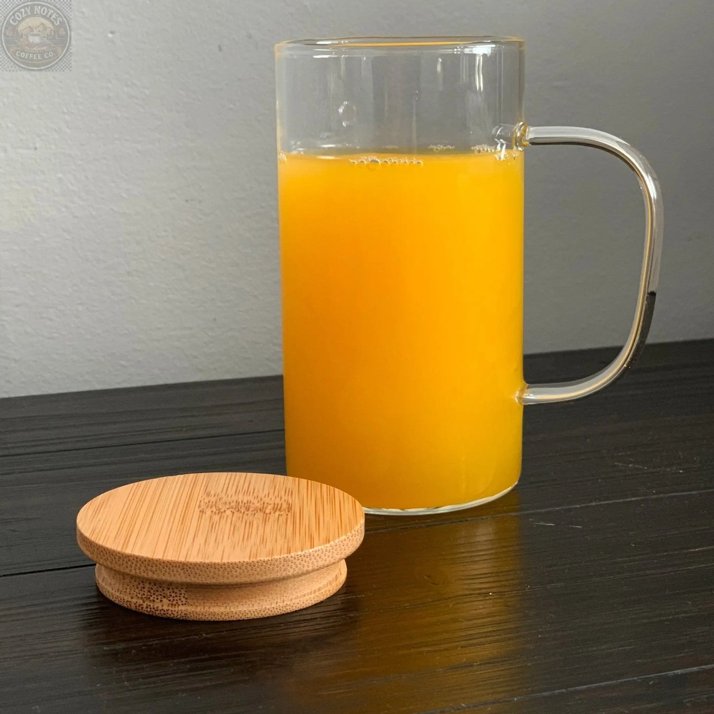 Hand Blown Glass Cup Tea + Linen