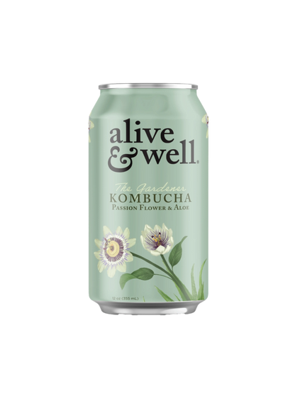 Passionflower & Aloe Kombucha Organic Alive & Well Kombucha