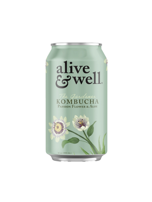 Passionflower & Aloe Kombucha Organic Alive & Well Kombucha