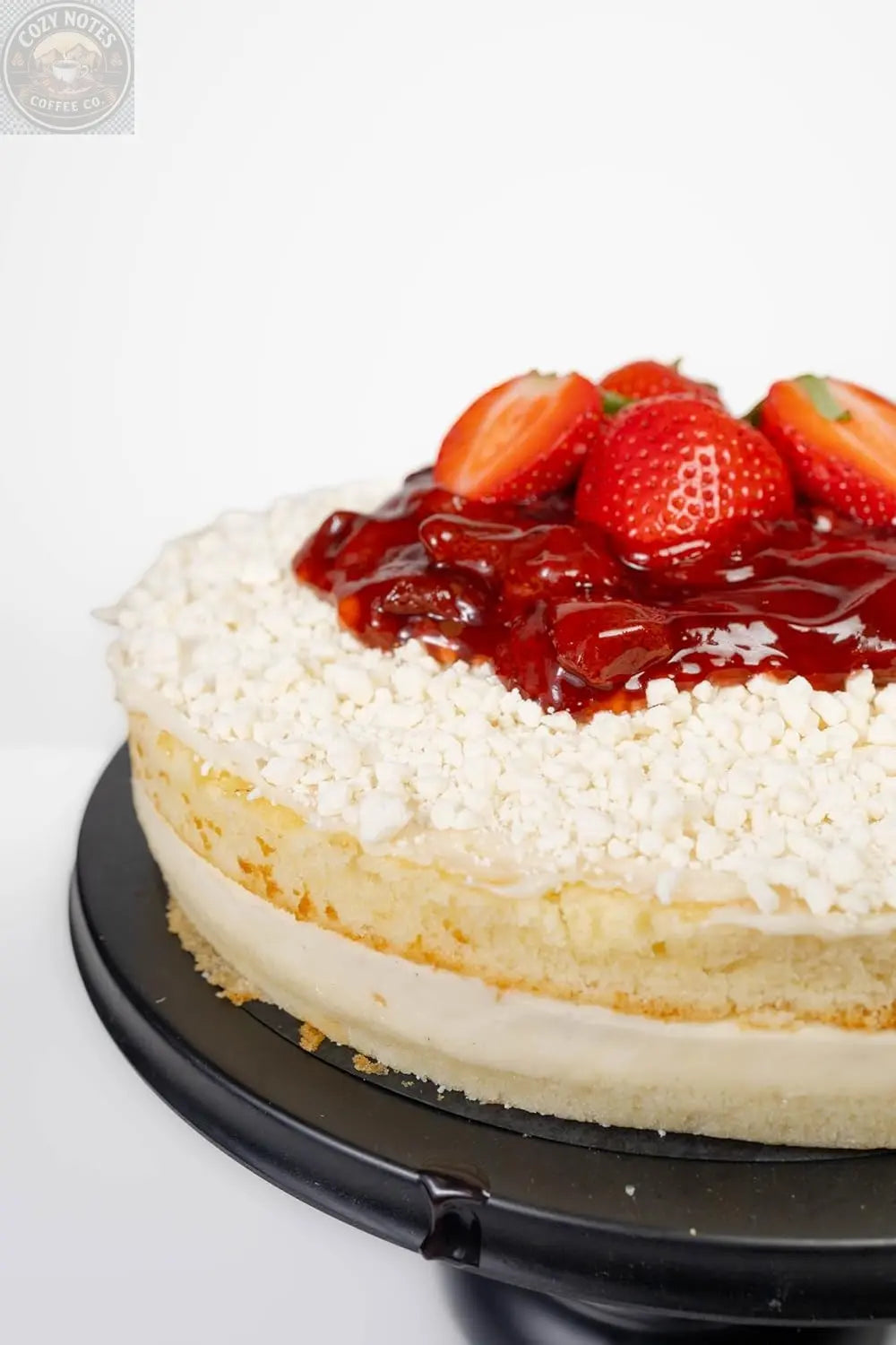 Andy Anand Sugar-Free White Chocolate Strawberry Cake, 2.5 lb – Keto & Diabetic-Friendly, Real Strawberries, Creamy White Chocolate Gift Andyanand