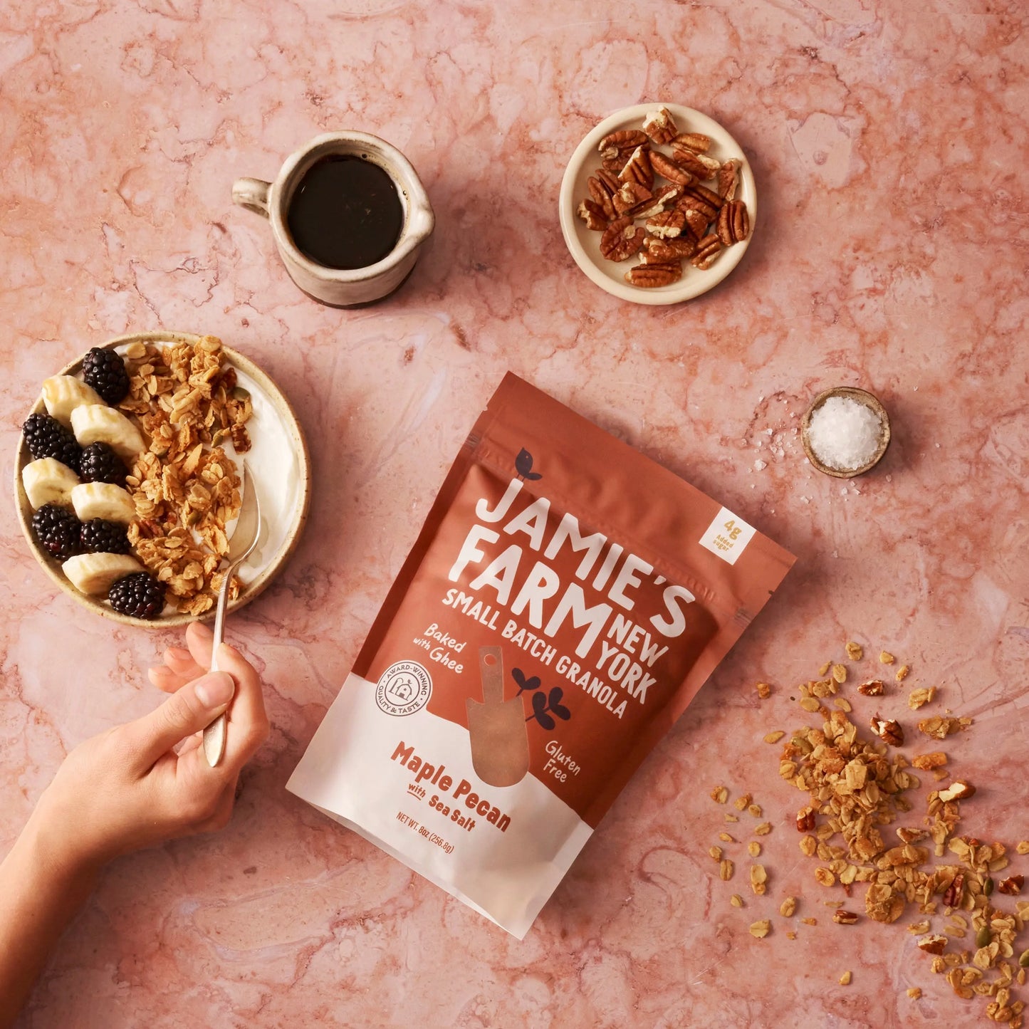 Maple Pecan Granola with Sea Salt Jamie’s Farm