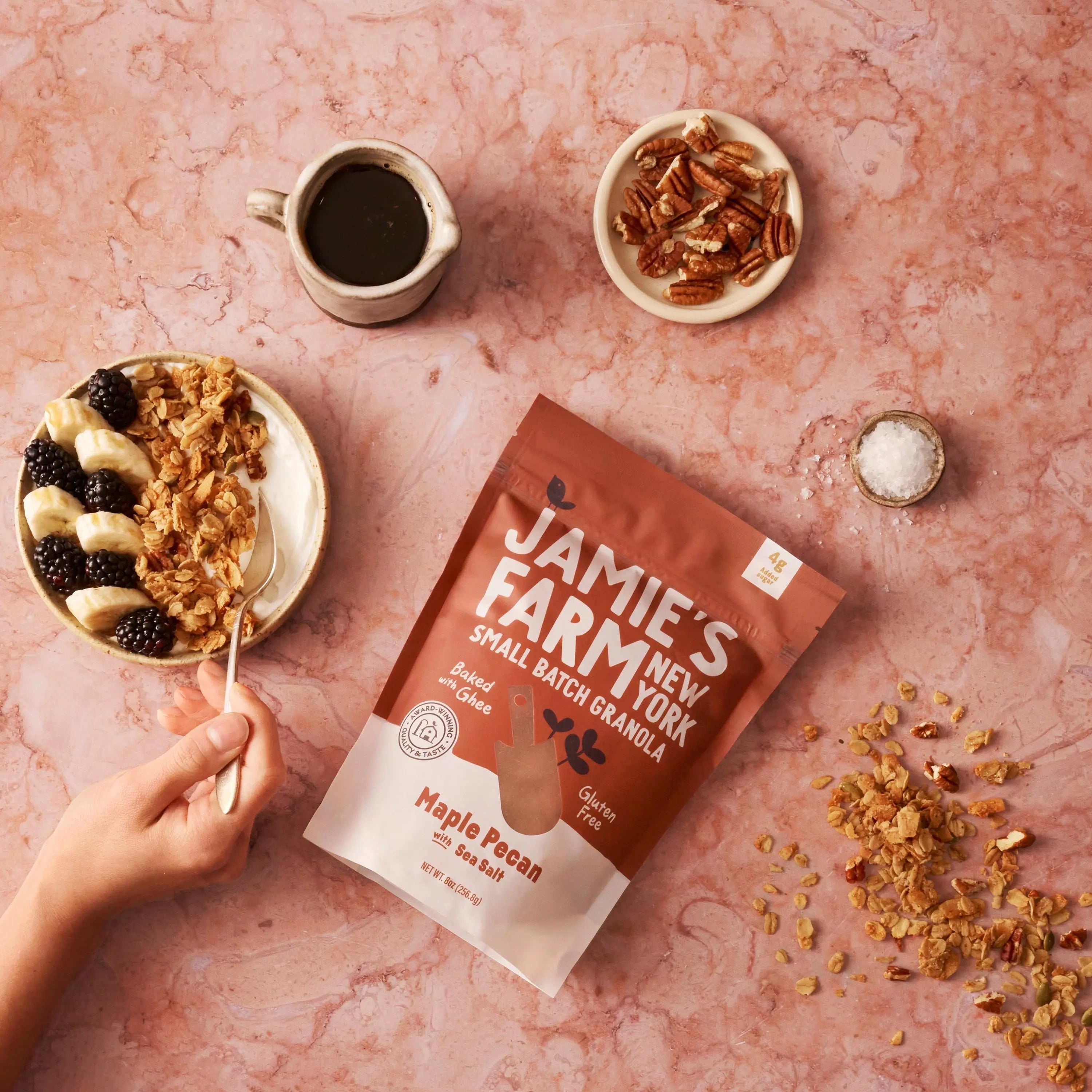 Maple Pecan Granola with Sea Salt Jamie’s Farm