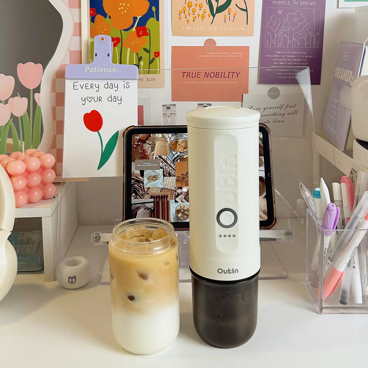 OutIn Nano Espresso Maker — Pearl White