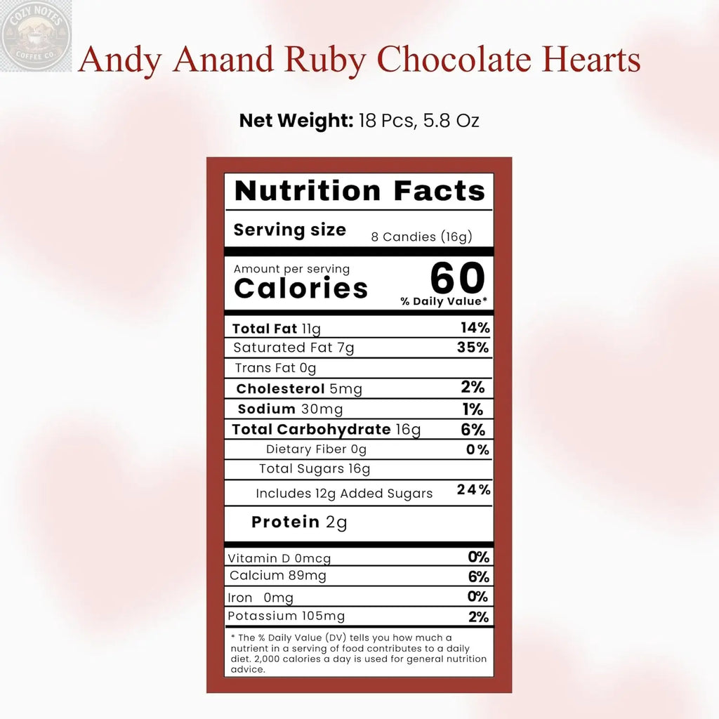 Andy Anand Ruby Chocolate Heart Truffles, 18 pc – Natural Berry-Pink Color, Fruity Flavor, Gluten-Free, Valentine's & Anniversary Gift Andyanand