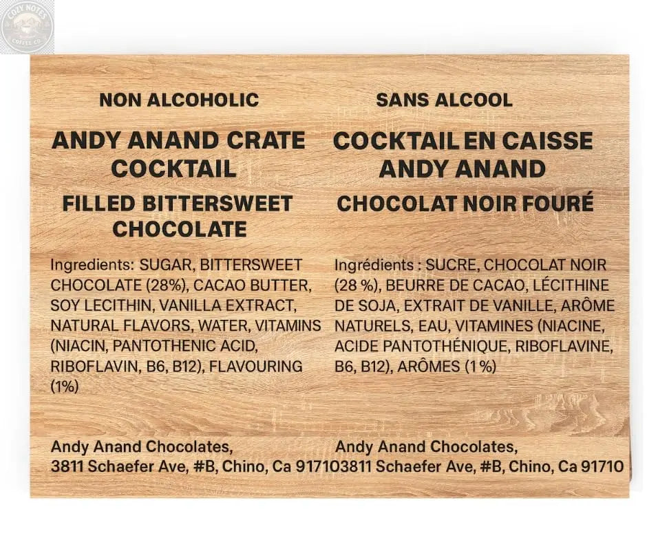 Andy Anand European Cocktail-Flavored Dark Chocolate Bottles, 18 pc, 11.5 oz – Mojito, Limoncello & Gin Tonic, Vegan Birthday Gift Box Andyanand