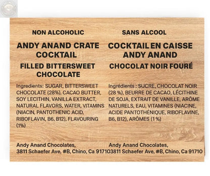 Andy Anand European Cocktail-Flavored Dark Chocolate Bottles, 18 pc, 11.5 oz – Mojito, Limoncello & Gin Tonic, Vegan Birthday Gift Box
