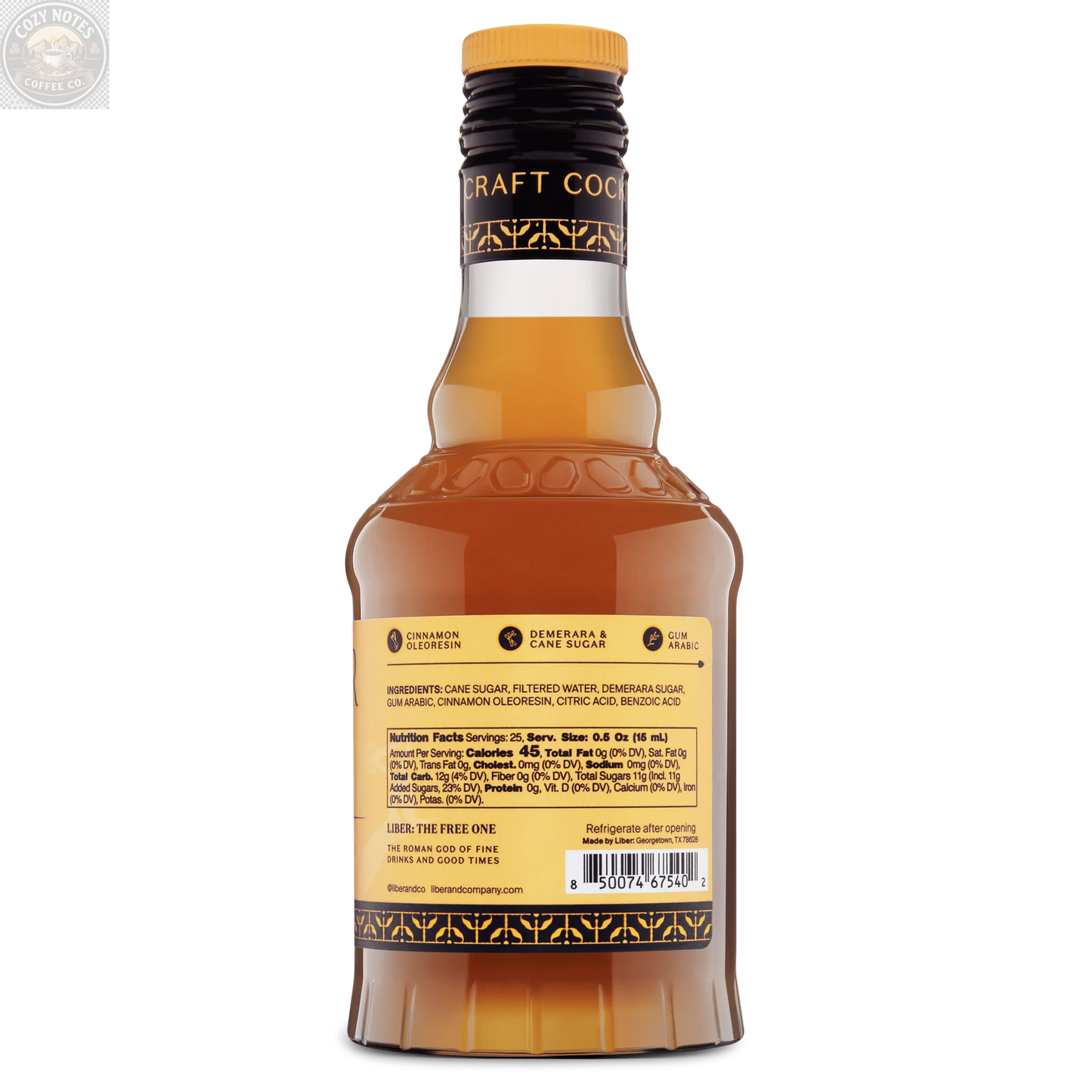 Cinnamon Syrup Liber & Co.