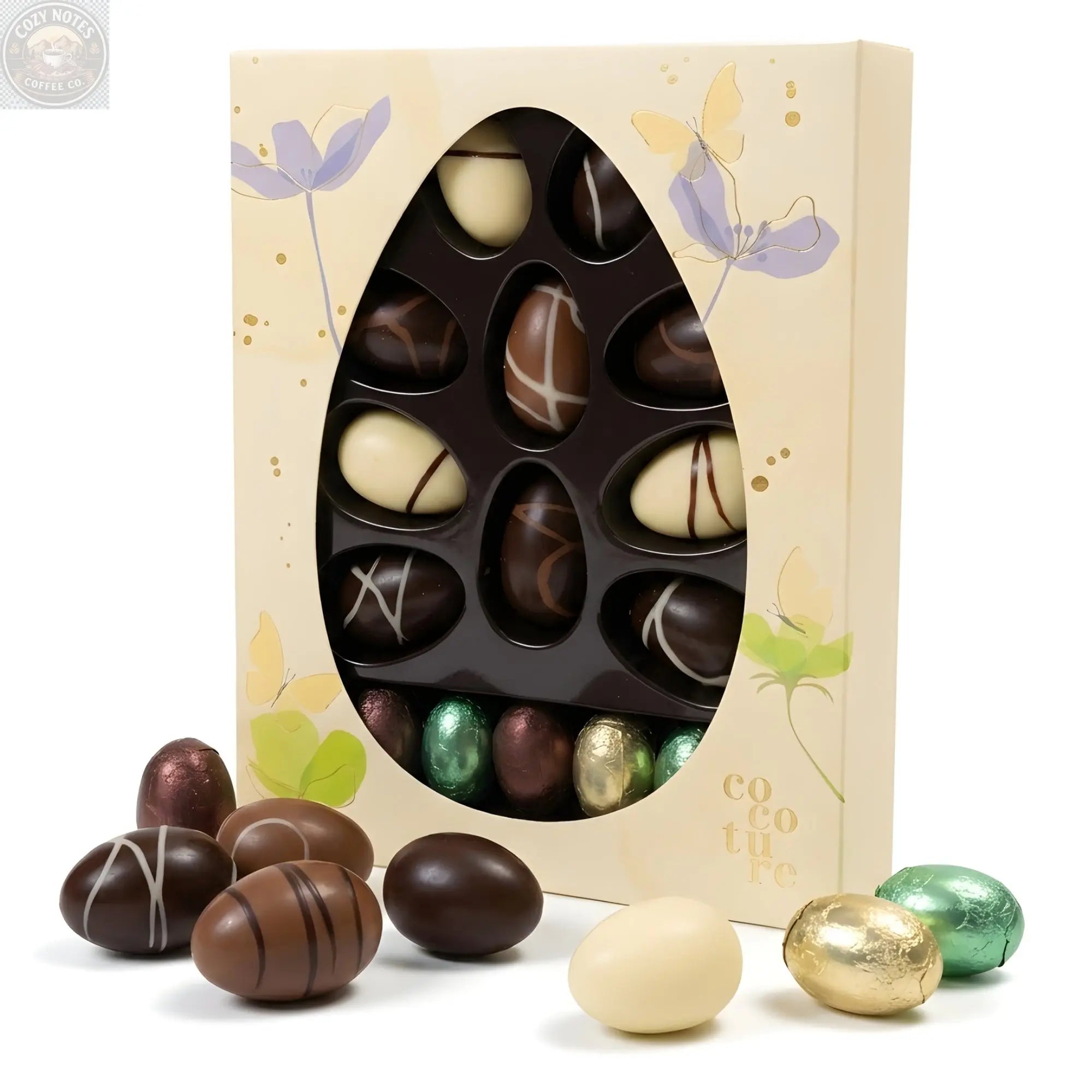 Andy Anand Praline-Filled Chocolate Eggs, 20 pc, 7 oz – Gluten-Free, Creamy Hazelnut-Praline Centers, Easter & Year-Round Birthday Gift Box Andyanand