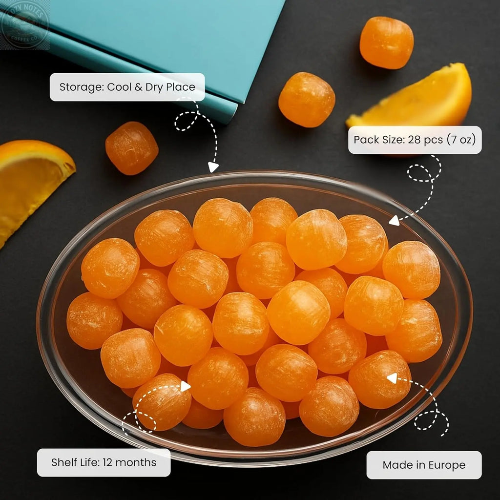 Andy Anand Sugar-Free Sour Orange Hard Candy, 28 pc, 7 oz – Copper-Kettle Boiled, Keto & Diabetic-Friendly, Gluten-Free Gourmet Gift Box Andyanand