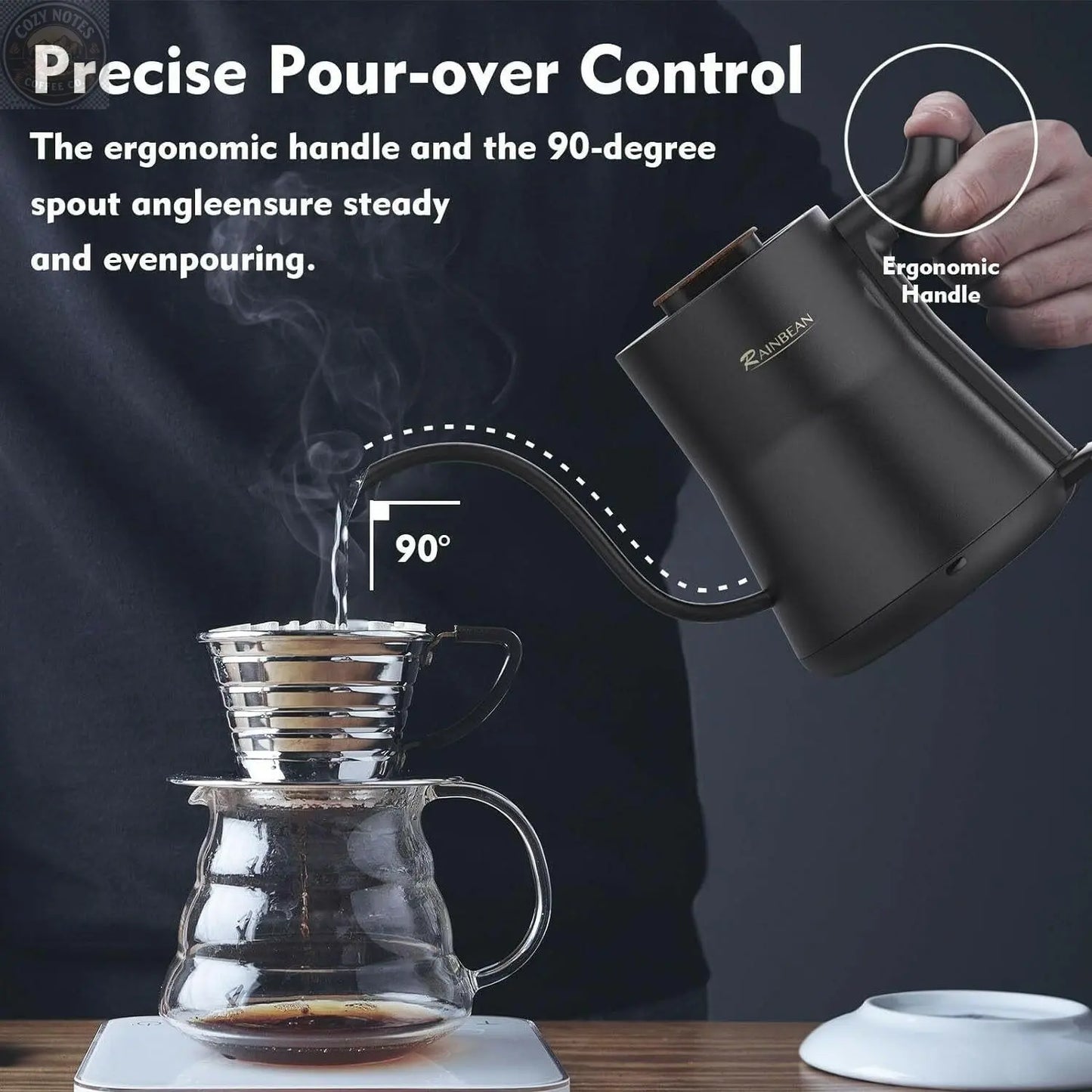 Gooseneck Electric Kettle,Stainless Steel Inner, Leak Proof ,Rapid Heating, Auto Shutoff Café Nairobi