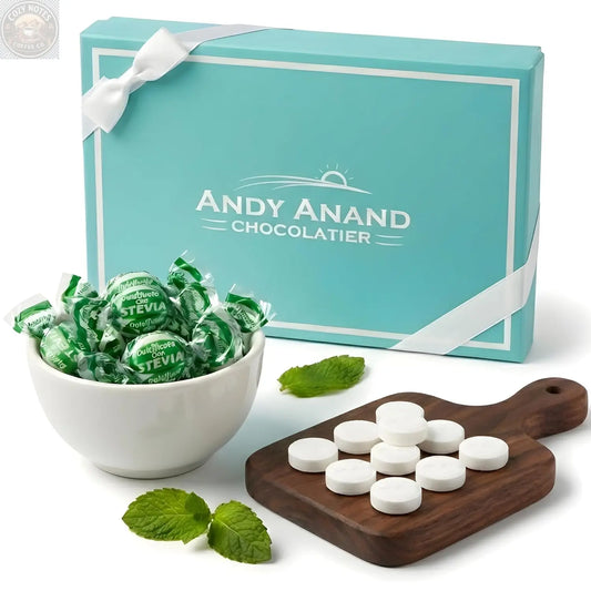 Andy Anand Sugar-Free Italian Balsamic Mint Candy, 300 pc, 7 oz – Imported, Keto, Vegan, Gluten-Free, Diabetic-Friendly Gourmet Gift Box Andyanand