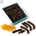 Andy Anand Dark Chocolate Covered Orange Peel Bars, 24 pc, 1 lb – Real Candied Orange Zest, Belgian Chocolate, Birthday & Holiday Gift Box Andyanand
