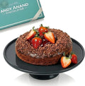 Andy Anand Chocolate Strawberry Cake, 9-Inch, 2.5 lb – Freshly Baked, Rich Chocolate & Strawberry, No Preservatives, Birthday Gift Box Andyanand