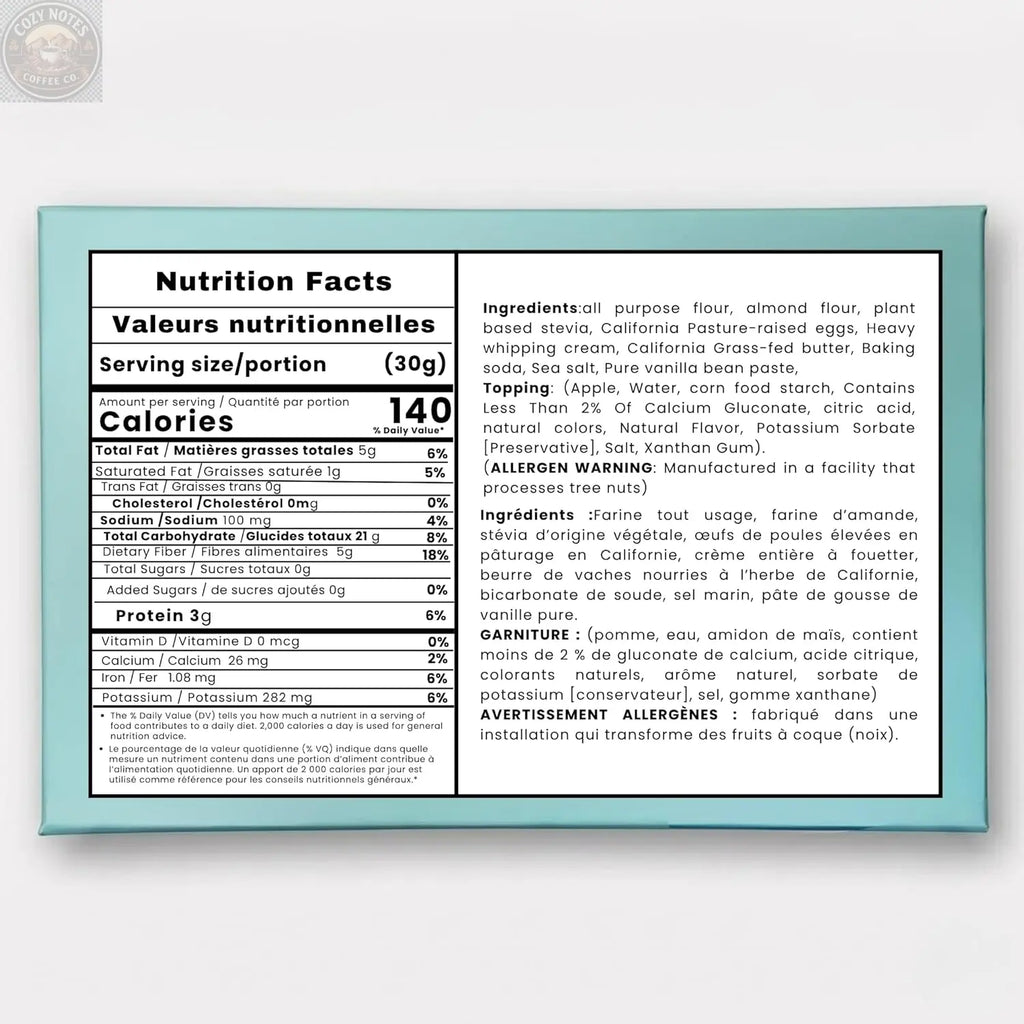 Andy Anand Sugar-Free Apple Cake, 9-Inch, 2.6 lb – Keto & Diabetic-Friendly, Real Apples, No Added Sugar, Stevia Sweetened Birthday Gift Andyanand