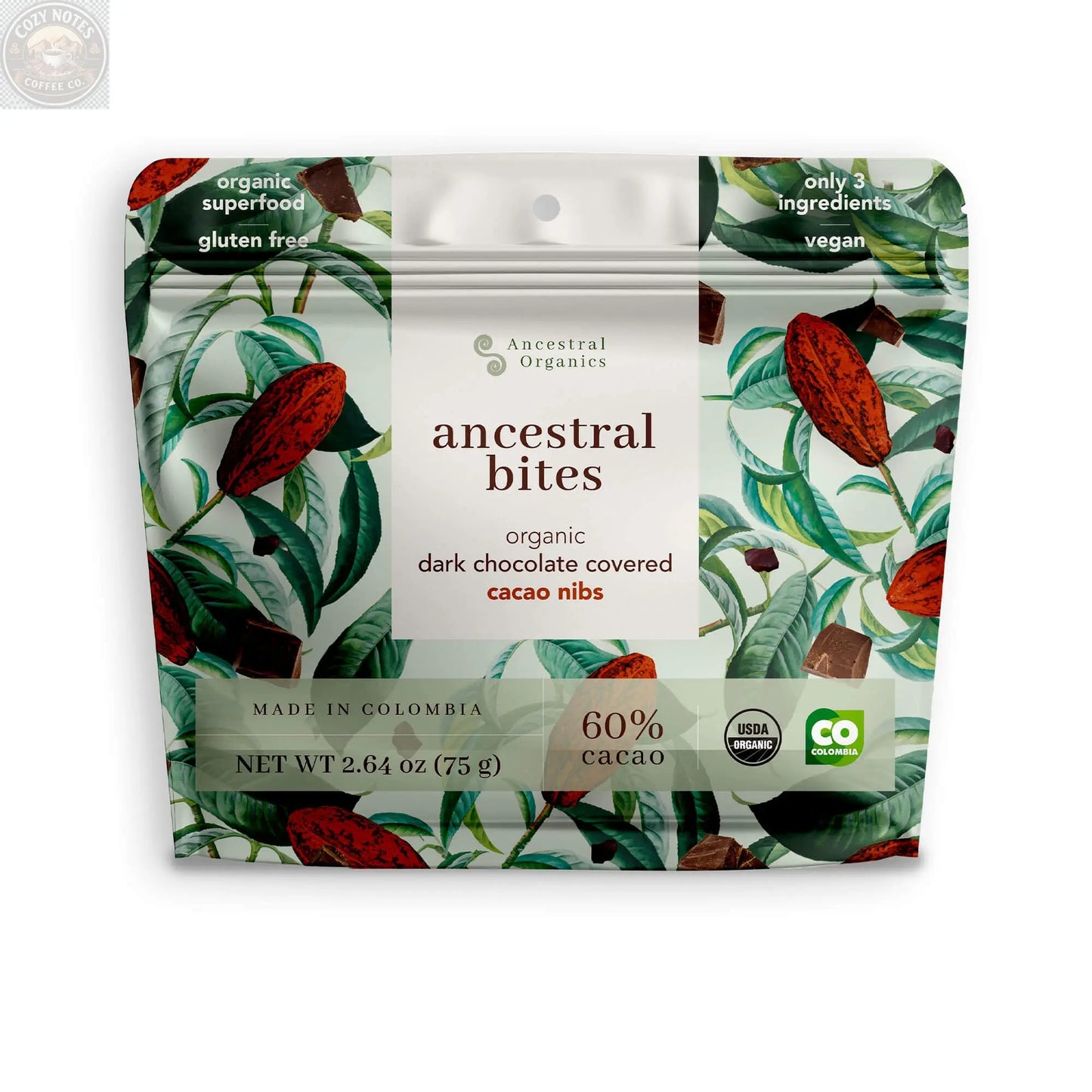 Organic Dark Chocolate Covered Cacao Nibs Ancestral Organics