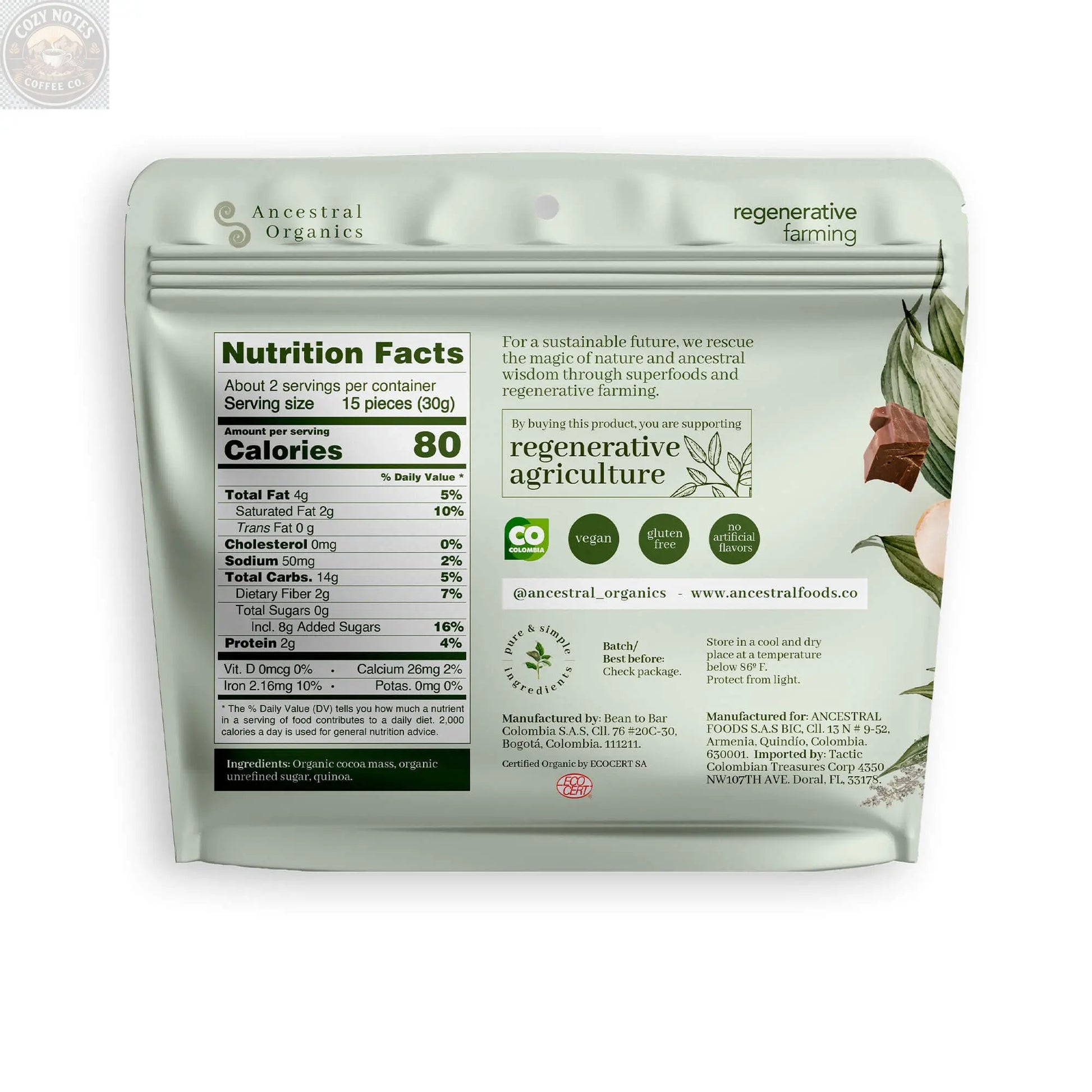 Organic Dark Chocolate Covered Quinoa Ancestral Organics