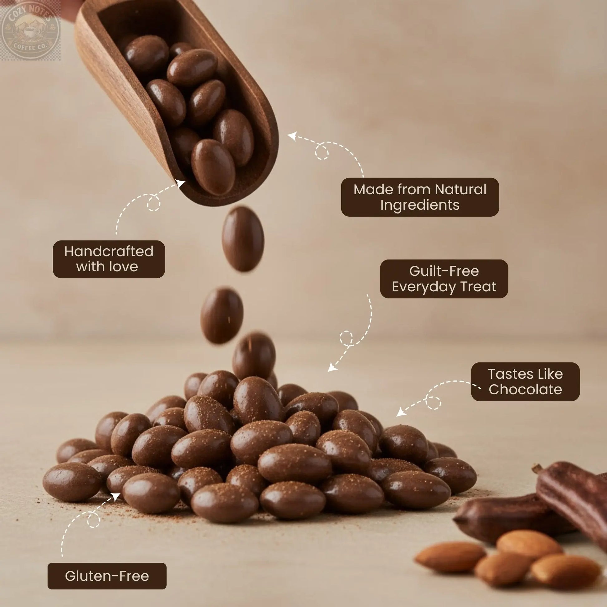 Andy Anand Carob Malt Balls, 1 lb – Tastes Like Chocolate, All-Natural Gift Box, Birthday, Valentine's, Christmas, Anniversary & Holiday Andyanand