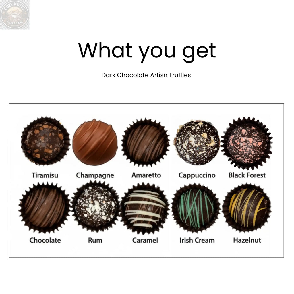 Andy Anand Gluten-Free Belgian Dark Chocolate Truffles, 16 pc, 8 oz – Champagne, Rum, Amaretto & Black Forest, Birthday & Holiday Gift Andyanand
