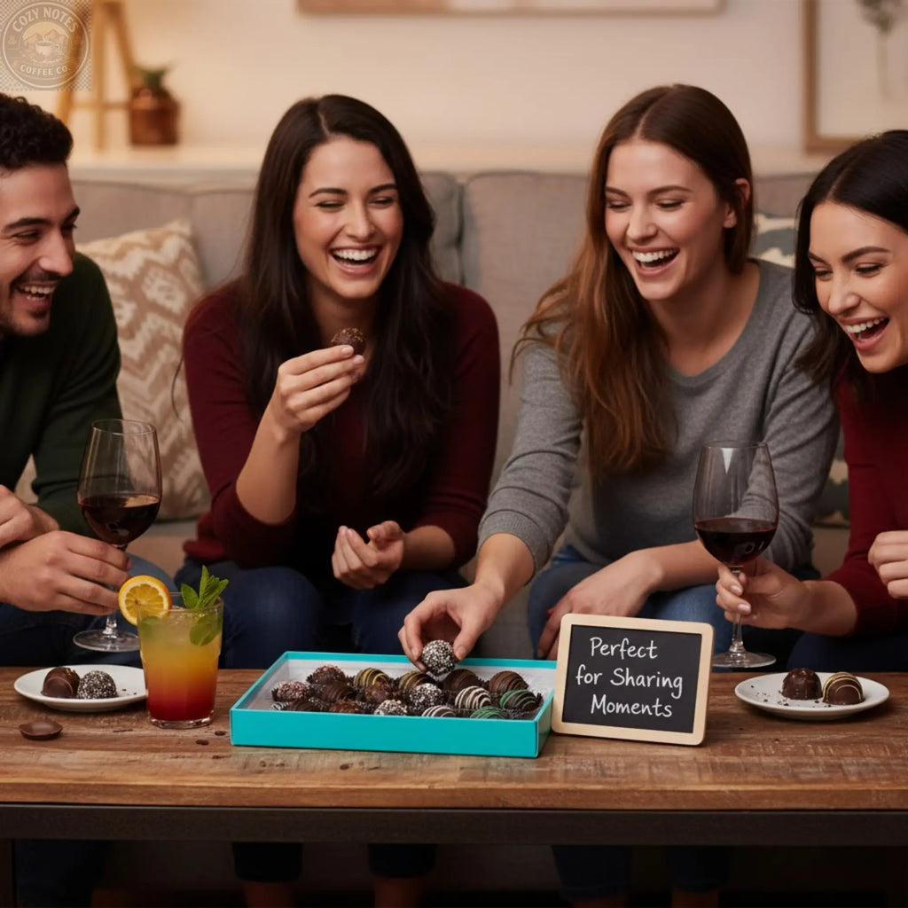 Andy Anand Gluten-Free Belgian Dark Chocolate Truffles, 16 pc, 8 oz – Champagne, Rum, Amaretto & Black Forest, Birthday & Holiday Gift Andyanand