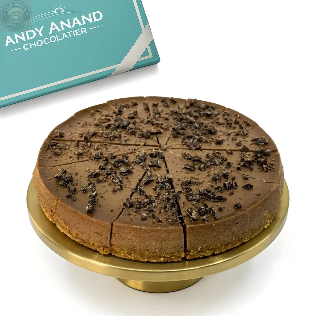 Andy Anand Sugar-Free Dark Chocolate Chip Cheesecake, 9-Inch, 2 lb – Diabetic-Friendly, California Cream Cheese, No Preservatives Gift Box Andyanand