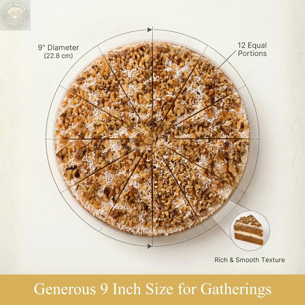 Andy Anand Gluten-Free Carrot Cake, 3 lb – Fresh-Grated Carrots, Walnuts, Cinnamon & Cream Cheese Frosting, No Preservatives Gift Box Andyanand