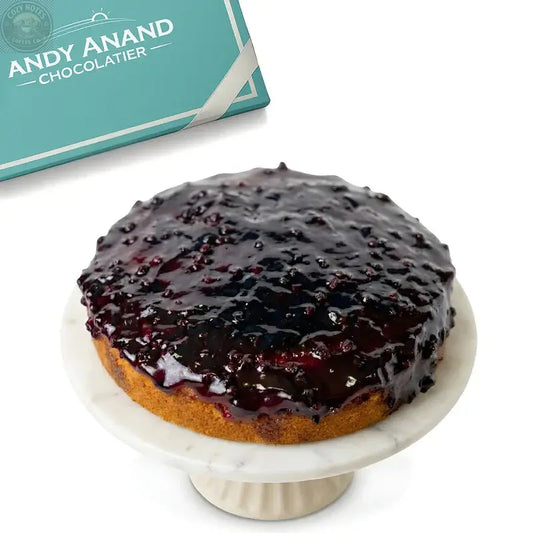 Andy Anand Sugar-Free Dunked Blueberry Cake, 2.5 lb – Keto & Diabetic-Friendly, Fresh Blueberry Juice Infused, No Preservatives Gift Box Andyanand