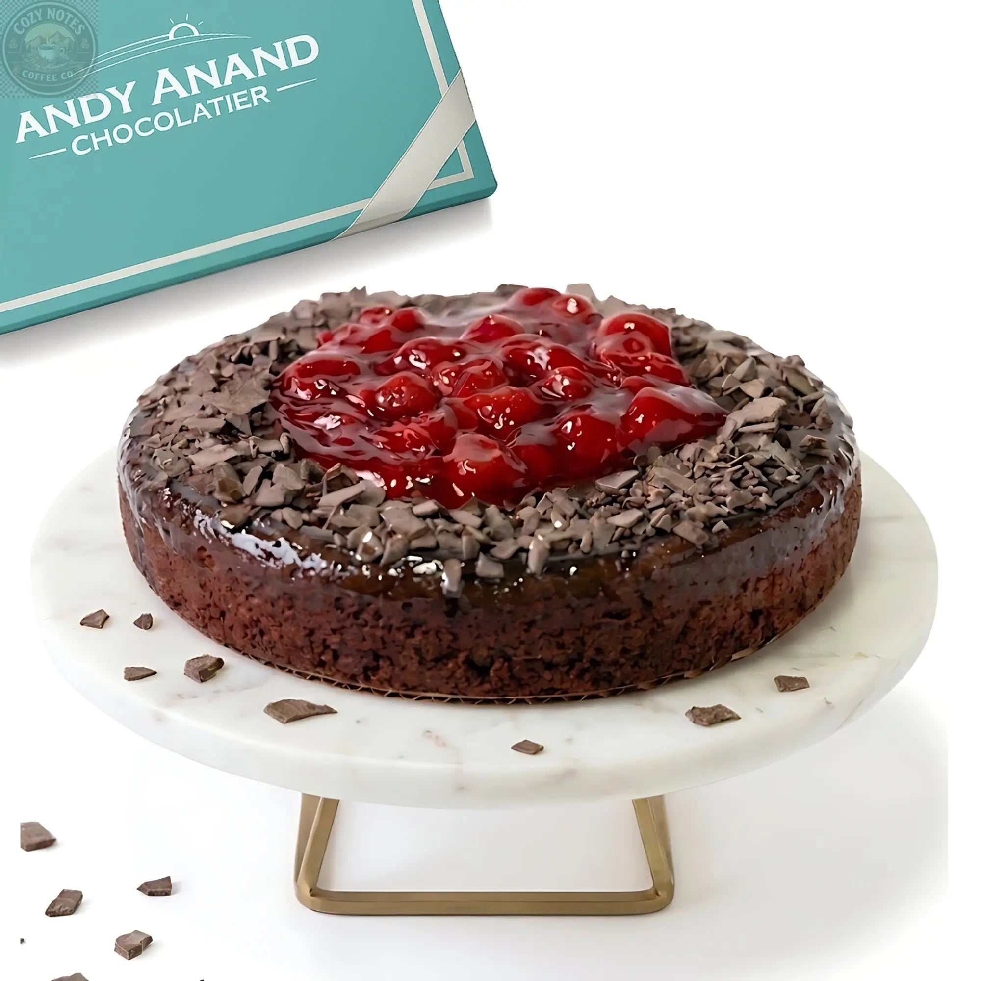 Andy Anand Sugar-Free Gluten-Free Chocolate Strawberry Cake, 2.8 lb – Real Strawberry Filling, Keto & Diabetic-Friendly, Birthday Gift Box Andyanand