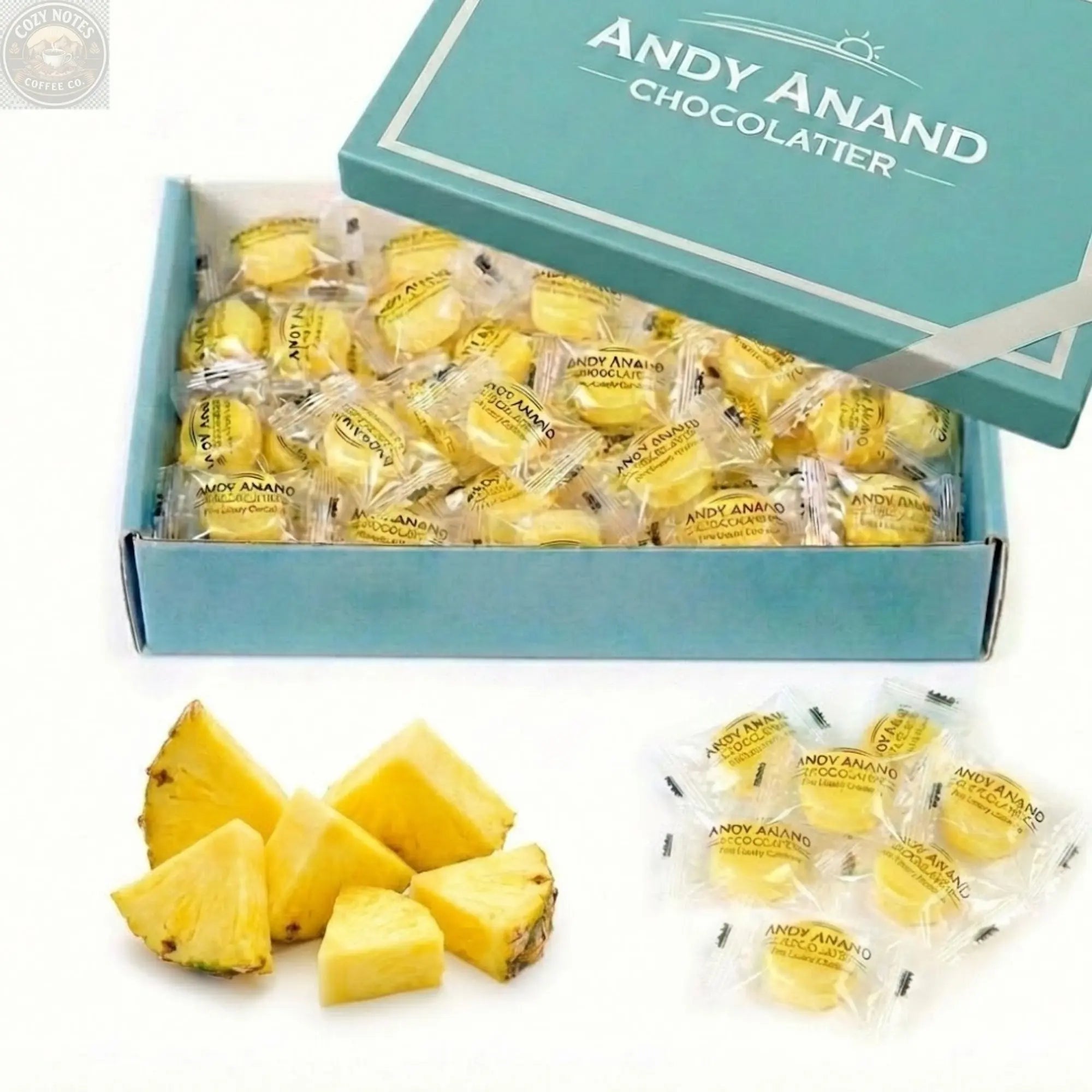 Andy Anand Sugar-Free Pineapple Hard Candy, 7 oz – European Imported, Stevia Sweetened, Keto & Diabetic-Friendly Gourmet Snack Gift Box Andyanand