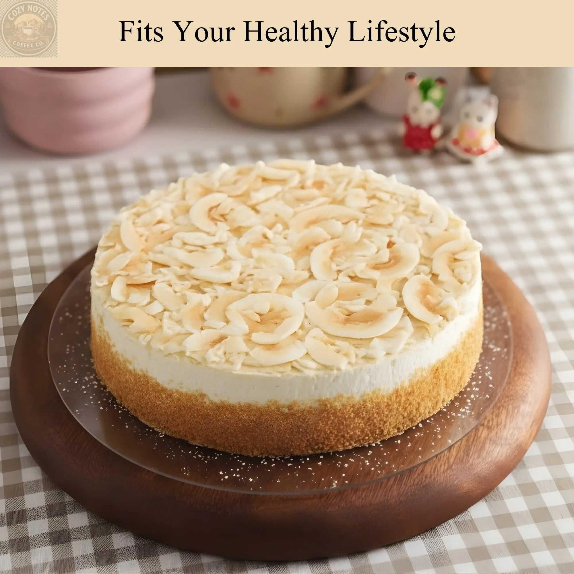 Andy Anand Sugar-Free Coconut Lemon Cake 2.8 Lb | Real Lemon Ganache & Shredded Coconut | Stevia Sweetened | Keto & Diabetic-Friendly | Freshly Baked to Order, Never Frozen Andyanand