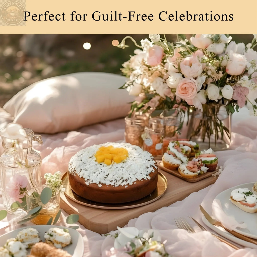 Andy Anand Sugar-Free Mango Coconut Cake, 2.5 lb – Keto & Diabetic-Friendly, Fresh Mango Purée, Toasted Coconut, No Preservatives Gift Box Andyanand