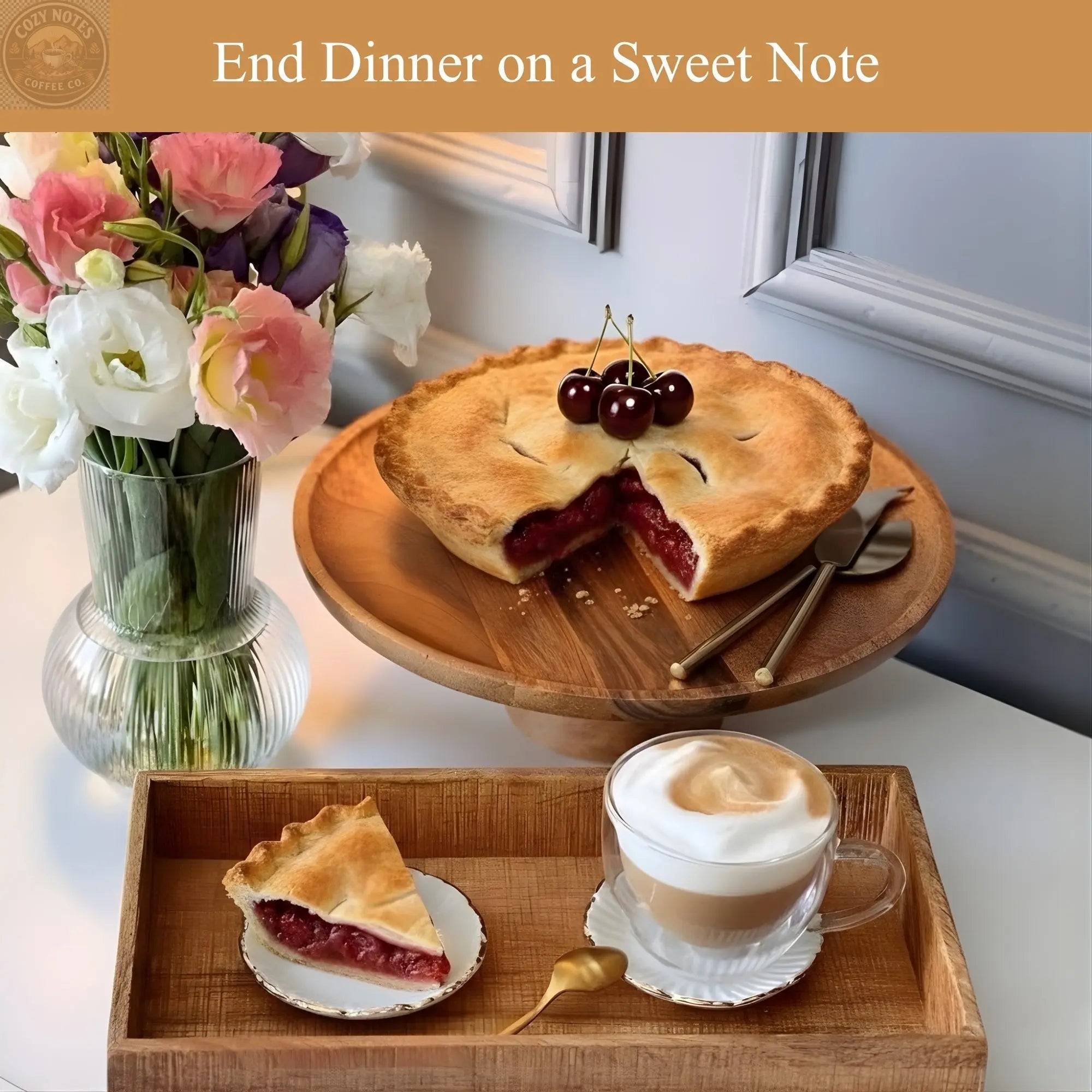 Andy Anand Sugar-Free Cherry Pie, 2.9 lb – Keto & Diabetic-Friendly, Whole Cherries, Flaky Crust, No Added Sugar, Birthday & Holiday Gift Andyanand