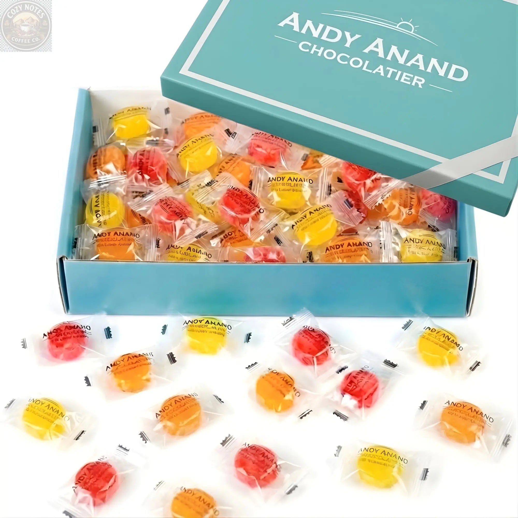 Andy Anand Sugar-Free Tropical Fruit Hard Candy with Vitamin C, 40 ct, 7 oz – Low-Calorie, Keto, Gluten-Free, Diabetic-Friendly Gift Box Andyanand