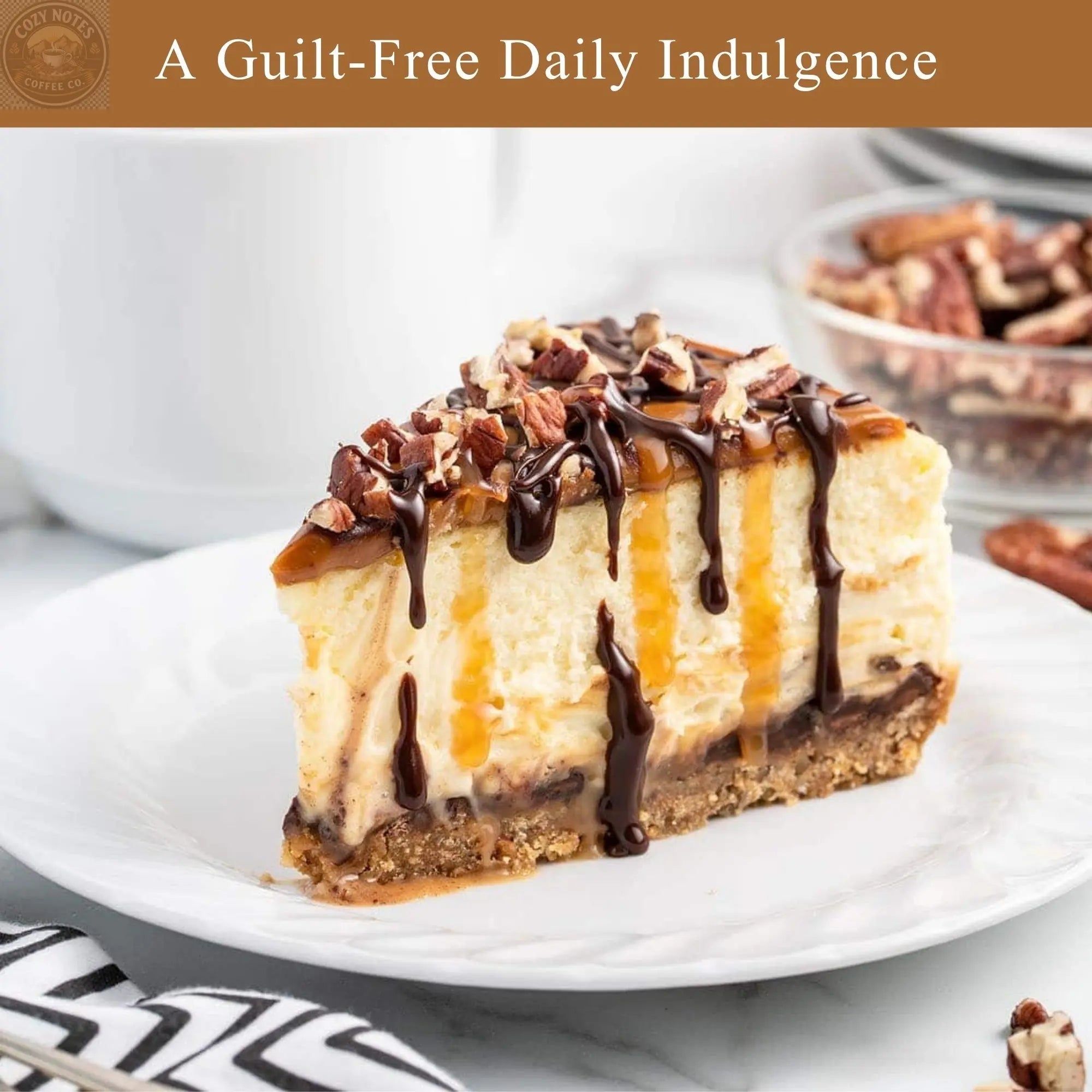 Andy Anand Sugar-Free Turtle Cheesecake, 9-Inch, 2 lb – Caramel, Pecans & Dark Chocolate, Diabetic-Friendly, California Cream Cheese Gift Andyanand