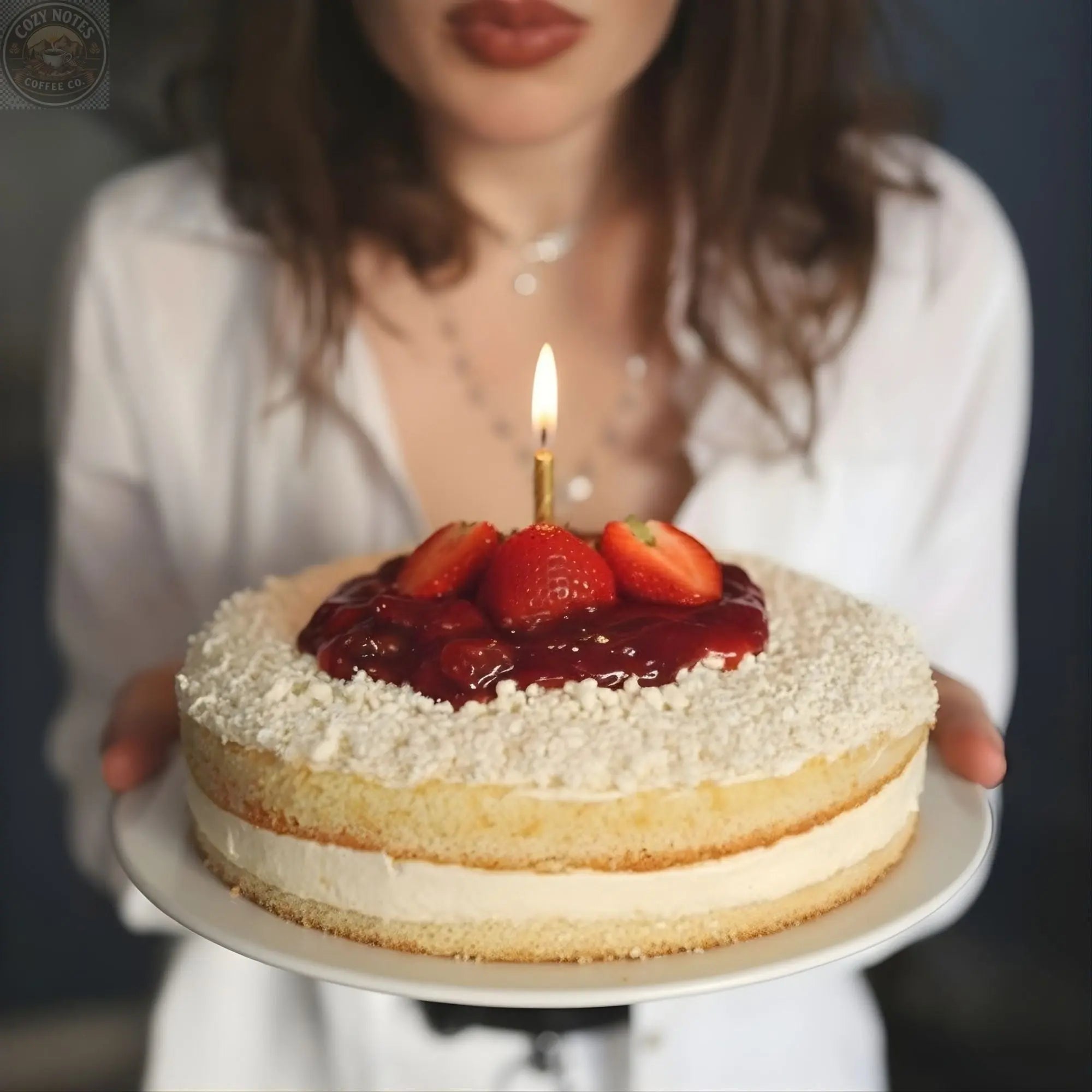 Andy Anand Sugar Free Swedish Strawberry Cream Cake (Jordgubbstårta), 2.5 lbs – Diabetic Friendly, No Sugar Added, Fresh Strawberries & Whipped Cream, Traditional Scandinavian Celebration Dessert Andyanand