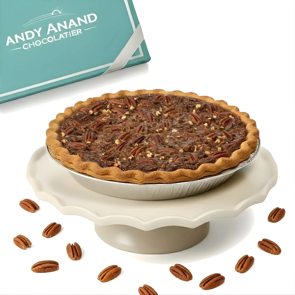 Andy Anand Sugar-Free Dark Chocolate Pecan Pie, 2 lb – Keto & Diabetic-Friendly, Real Toasted Pecans, Flaky Crust, Birthday & Holiday Gift Andyanand