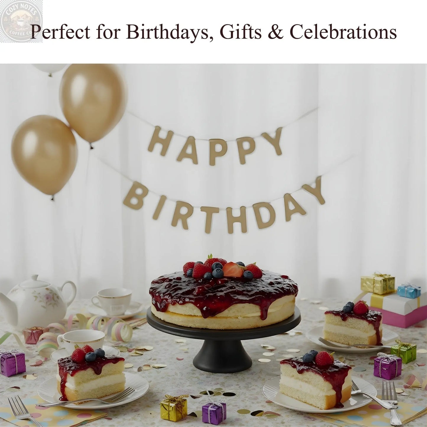 Andy Anand Sugar-Free Wild Berry Cake, 2.5 lb – Keto & Diabetic-Friendly, Mixed Berries, Moist Sponge, No Preservatives, Birthday Gift Box Andyanand