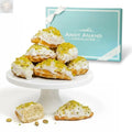 Andy Anand Sugar-Free White Chocolate Pistachio Croissant Cake, 10 pc, 2 lb – Keto & Diabetic-Friendly, Hand-Rolled Birthday Gift Box Andyanand