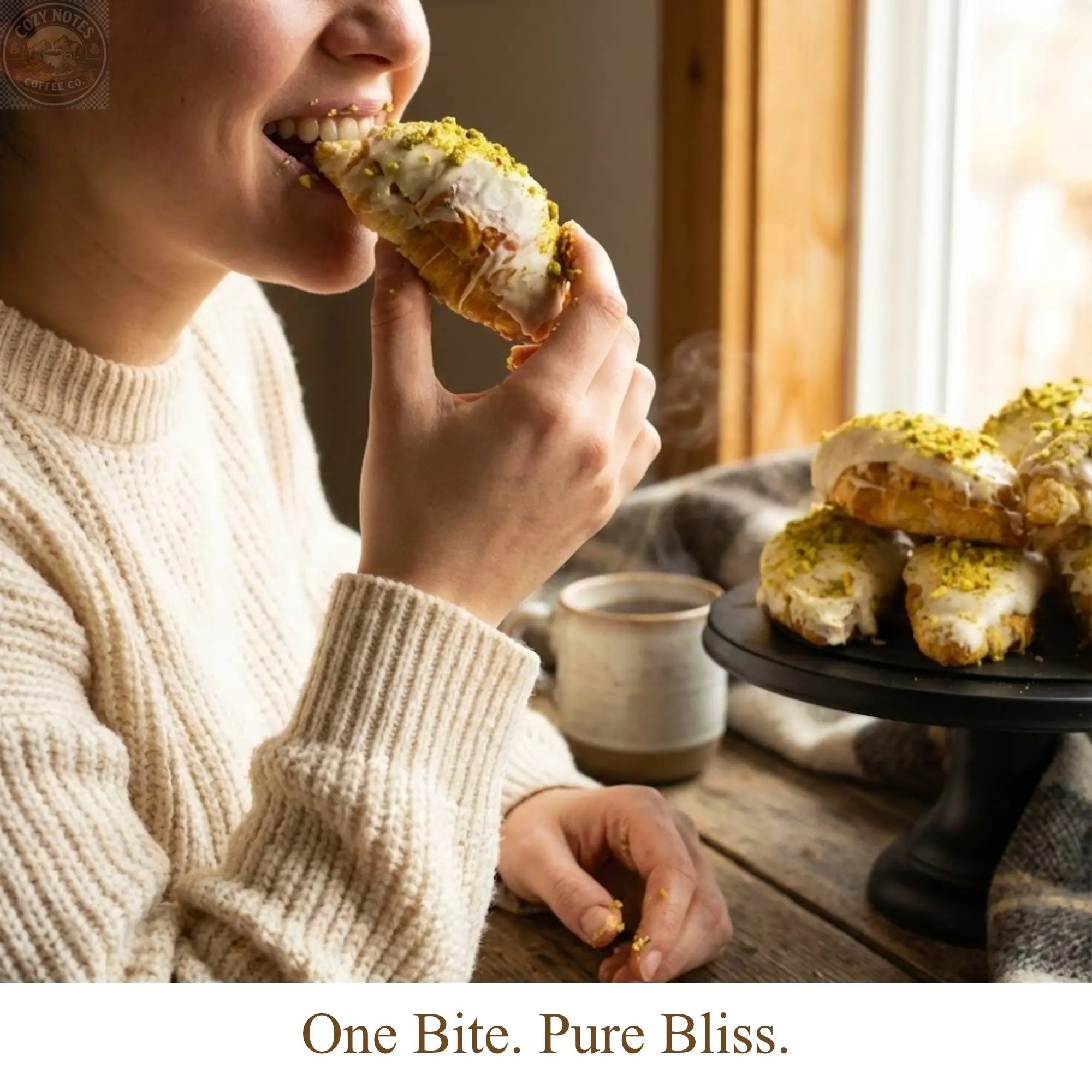 Andy Anand Sugar-Free White Chocolate Pistachio Croissant Cake, 10 pc, 2 lb – Keto & Diabetic-Friendly, Hand-Rolled Birthday Gift Box Andyanand