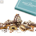 Andy Anand Dark Chocolate Almond Croissant Cake, 10 pc, 2 lb – Hand-Baked, Buttery Flaky Pastry, Toasted Almonds, Gourmet Birthday Gift Box Andyanand