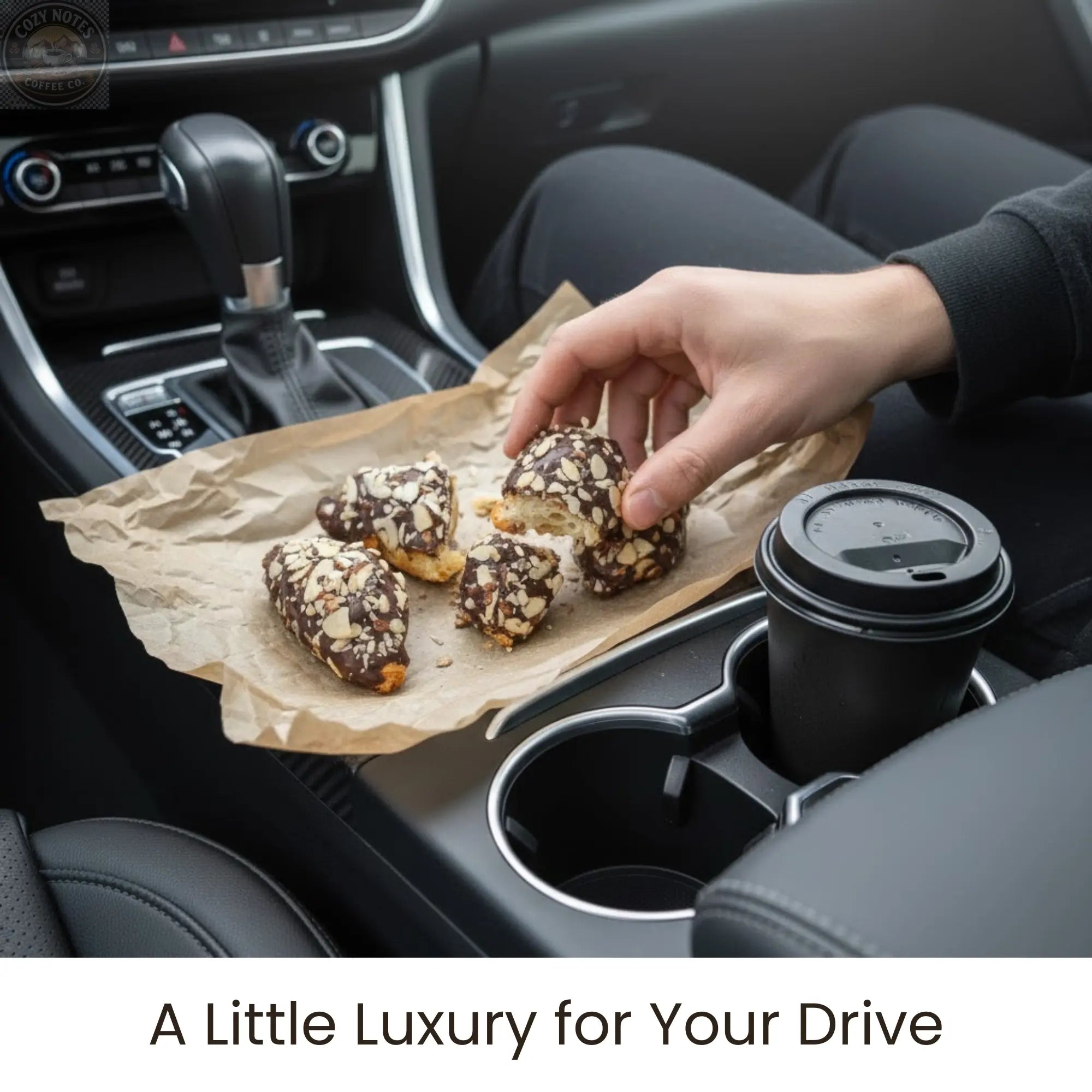 Andy Anand Dark Chocolate Almond Croissant Cake, 10 pc, 2 lb – Hand-Baked, Buttery Flaky Pastry, Toasted Almonds, Gourmet Birthday Gift Box Andyanand