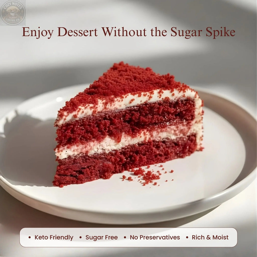 Andy Anand Sugar-Free Red Velvet Cake, 2.4 lb – Belgian Cocoa, Sugar-Free Cream Cheese Frosting, Keto & Diabetic-Friendly Birthday Gift Andyanand